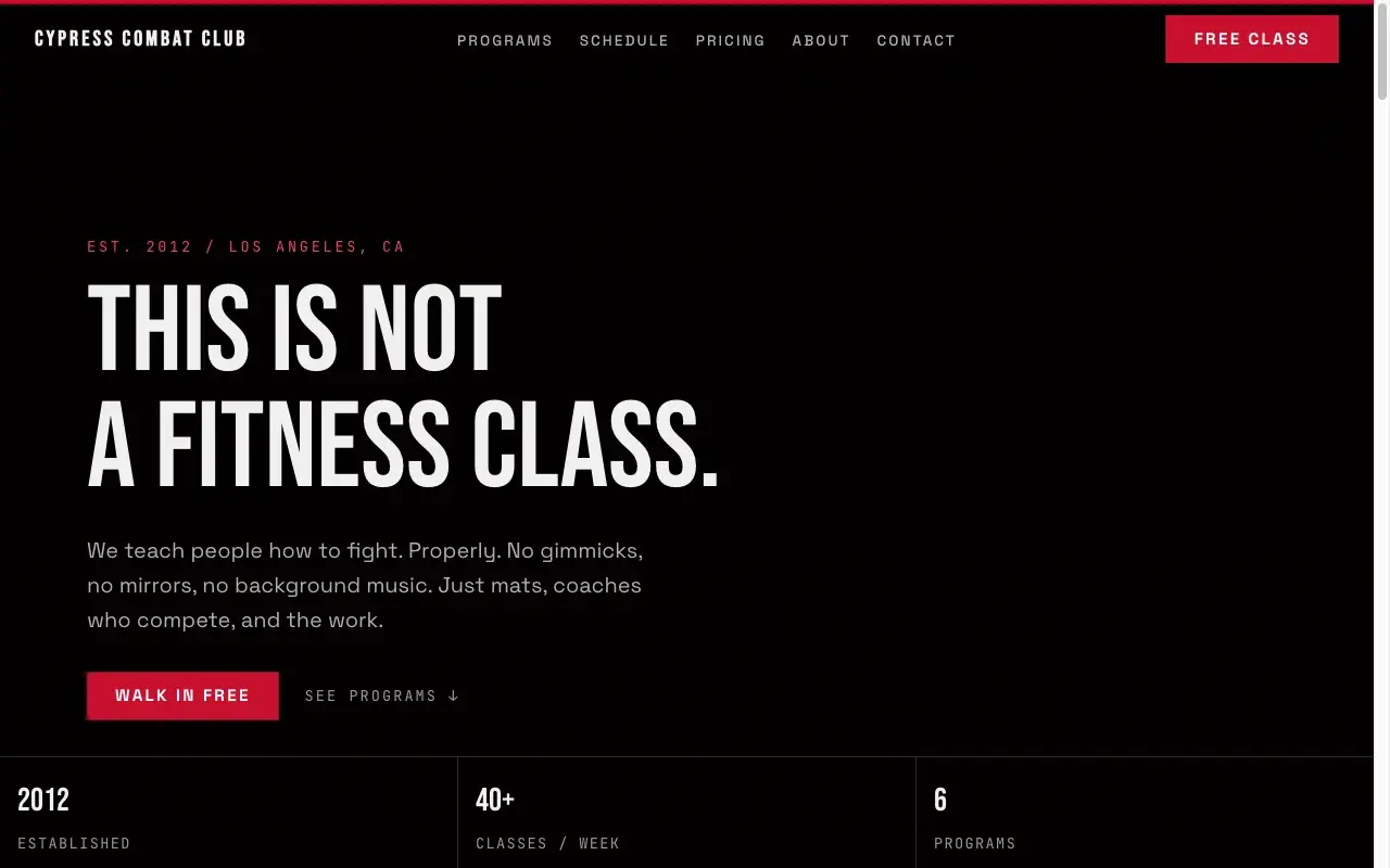 Underground template home page preview